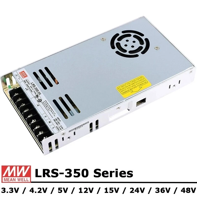 Mean Well LRS-350 Series Switching Power Supply 350W 4.2V 5V 12V 15V 24V 36V 48V - Image 1 of 4
