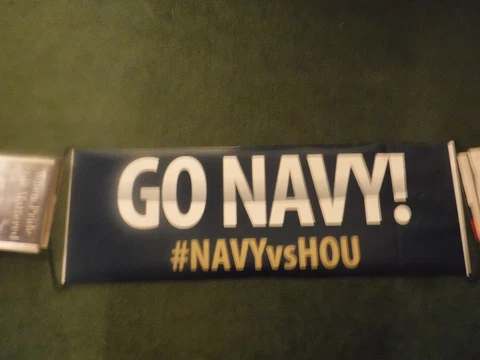 2016 Navy Midshipmen Hand Held Retractable Football Banner SGA Houston Cougars Cover