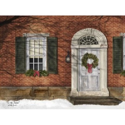 Impresión en lienzo Billy Jacobs ES LA TEMPORADA 12" X 16" corona de vacaciones de Navidad Foto 1 de 2