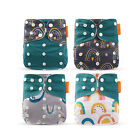 4Pcs  Cloth Diaper Washable Reusable Stretchable Cloth Pocket Diapers G4r6