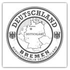 2 x Square Stickers 10 cm - Deutschland Bremen Germany German  #40755