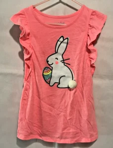 Cat & Jack Pink Sleeveless Shirt with Easter Bunny Small S(6/6X) Girls - Picture 1 of 4