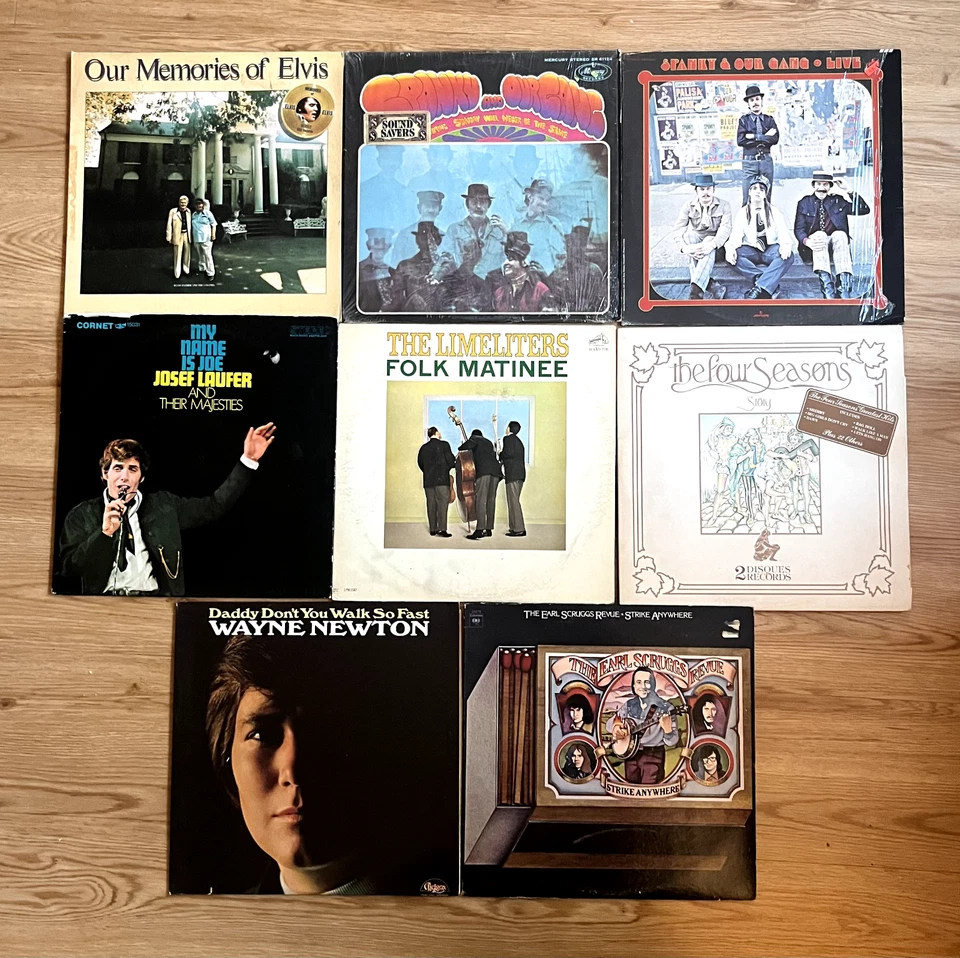 Lot of 8 Vinyl Records VG+ Rock and Pop Foto 1 de 1