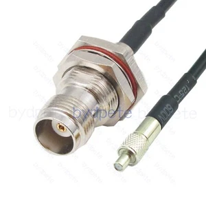 TS9 female to TNC female bulkhead jack RG316 Coaxail Cable 50 ohm 25cm Pigtail - Picture 1 of 5