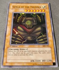 Yugioh Sanga of the Thunder HOLO MRD-025 - Original NA Print - NM 1st EDITION