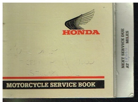 HONDA MOTORCYCLES ORIGINAL 1988 SERVICE RECORD BOOKLET - Image 1 of 1