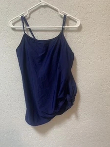 NWT Beachsissi Women’s Size Large Navy Blue Swimsuit Top - Picture 1 of 6