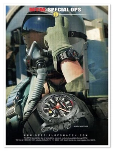 MTM Special Ops Black Vulture Watch 2010 Full-Page Print Magazine Jewelry Ad - Bild 1 von 4