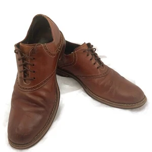 COLE HAAN Drake men Brown Saddle Leather Dress Shoe Oxfords Size 10M    H - Picture 1 of 11