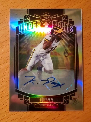 2021 Legacy Under the Lights Autographs #23 Kwity Paye Michigan Colts Rookie - Image 1 of 2