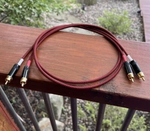 2 Ft. JMB CABLE CO. Audiophile Gold Reference Standard Rca Interconnect Cables - Picture 1 of 4