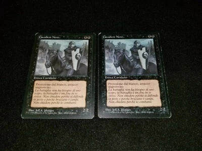 MTG 1x Revised black uncommon HP Italian FBB Black Knight - ships w/ tracking - Image 1 of 2