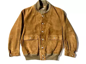 Chaqueta Bombardero Gamuza Marrón Caramelo VALSTAR Valstarino IT 56 EE. UU. 46 Italia - Imagen 1 de 22