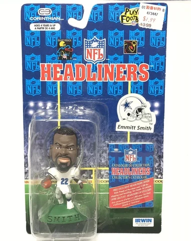 1996 NFL Headliners EMMITT SMITH HOF Dallas Cowboys Action Figure Statue NIP NOS Cover