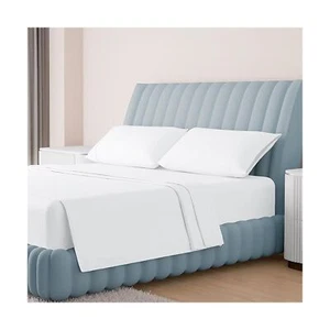 Carressa Linen 100% Egyptian Cotton King White Sheet Set - 1000 Thread Count ... - Picture 1 of 9