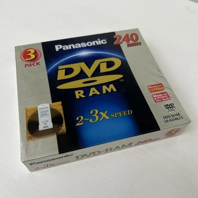 3 x Panasonic DVD-RAM LM-AD240LE 9.4GB 240 Min Disc Removable Cartridge Type 4 - Image 1 of 4