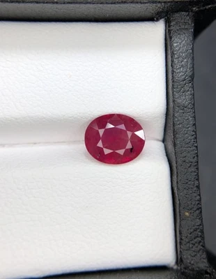 1.96 Cts Normal Heat mozambique ruby Orangish Red Color Oval Shape gemstone - Image 1 of 4