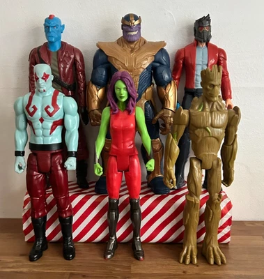 Marvel Action Figures Thanos & Guardians of The Galaxy Bundle x 6 figures  12" - Image 1 of 2