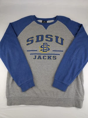 Men's XL South Dakota State Jackrabbits Gray Blue SDSU Crewneck Sweater - Image 1 of 4