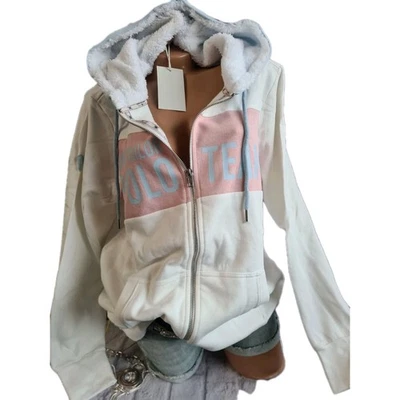Tom Tailor Damen Sweatjacke Pullover Kapuze Weiß Rosa bis Gr 40/42 NEU (0 113) - Bild 1 von 4