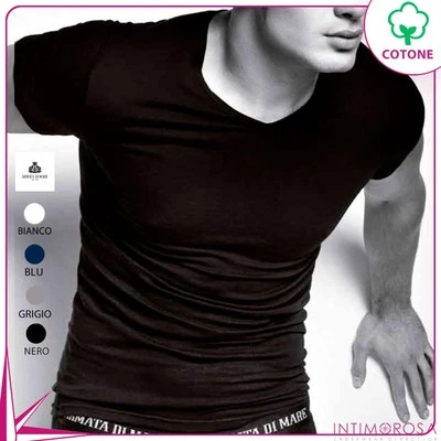 Maglia uomo collo a punta Armata di mare gt109 cotone - Immagine 1 di 2