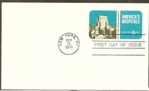 US SC # UX60 New York Hospital NYC, Americas's Hospitals FDC. Uncacheted. - Picture 1 of 1