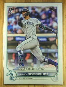 2022 JULIO RODRIGUEZ TOPPS UPDATE ROOKIE RC DEBUT Seattle Mariners MLB #US97 - Picture 1 of 2