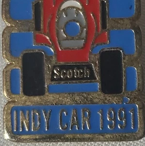Vintage 1991 Indy Car Collectible Pin Scotch Red Blue Enamel Gold Lettering EUC - Picture 1 of 3