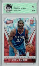 PGI 9 Joel Embiid 2014 Panini #29 Cracked Ice #6/25 Rookie Card