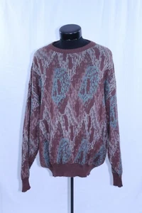 Gianni Mannucci XL Men VTG Sweater Pullover Dress Winter Made Italy Wool Brown - Picture 1 of 12