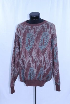 Gianni Mannucci XL Men VTG Sweater Pullover Dress Winter Made Italy Wool Brown - Image 1 of 4