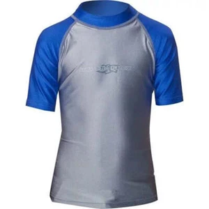Hyperflex Adult Loose Fit Rash Guard - Silver/Blue (L, XXL) - Picture 1 of 2