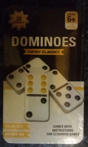 DOMINOES Family Classics Color Dot Double Six New Free Shipping - Picture 1 of 2