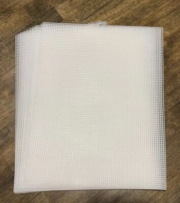 Lot Of 10 Darice~Plastic Canvas7 Mesh~Clear~10 1/2" x 13 1/2"~# 33900-1JAS~USA - Image 1 of 2