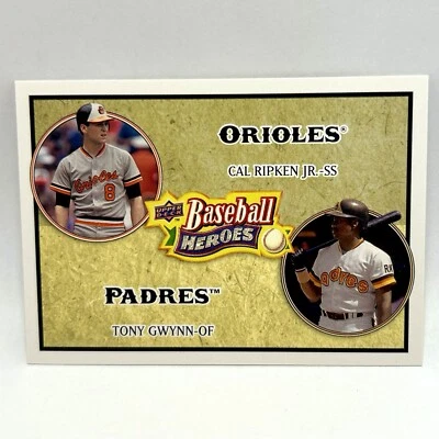 2008 Upper Deck Baseball Heroes - #180 Cal Ripken Jr, Tony Gwynn HOF NM++ Nice - Image 1 of 4