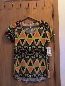 New LuLaRoe CLASSIC Disney's Muppet's Kermit the Frog Print Shirt Small - Picture 1 of 8