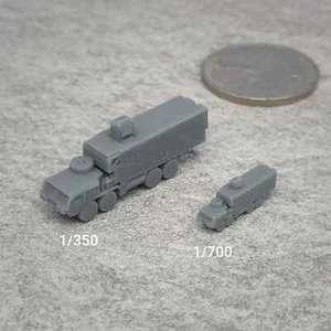 1/350/700 M977 Laser Armored Vehicle Resin Tank Mini  3D Printed  white Model - Picture 1 of 3