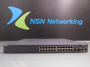 Dell PowerConnect 3424P WJ684 24-Port 10/100 Managed PoE Switch Gray - Picture 1 of 9