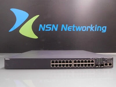 Dell PowerConnect 3424P WJ684 24-Port 10/100 Managed PoE Switch Gray - Image 1 of 4