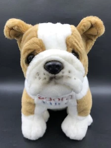 Faithful Friends British Bulldog Brown and White Sitting Plush Soft Toy Dog 27cm - Picture 1 of 5