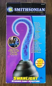 NEW! RARE SMITHSONIAN LIGHT SCULPTED GLASS PLASMA TESLA LAVA LAMP BLUE 18" - Picture 1 of 5