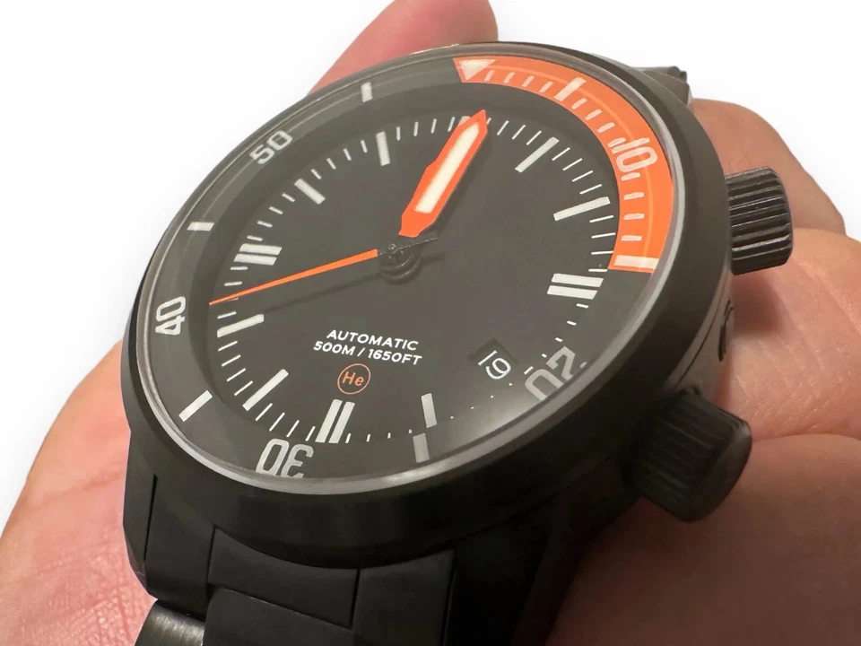 Reloj de buceo automático Maratac DC-50 negro DLC, limitado 250 (sin correa de metal) Foto 1 de 4