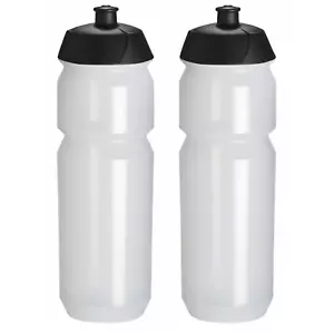 2x Tacx Shiva Cycling Water Bottles 750ml Clear/Transparent for Road MTB - Picture 1 of 2