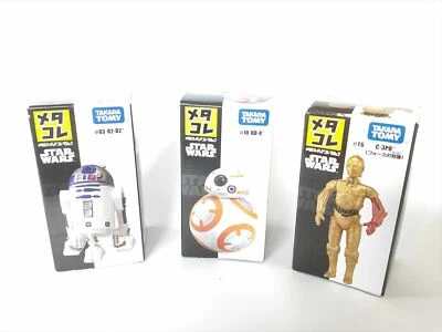 Mini figura de metal Takara Tomy Star Wars Meta Colle BB-8 R2-D2 C-3PO Foto 1 de 4