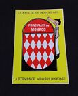 French Postcard : Principaute de Monaco Adhesive Sticker Souvenir Postcard : 80s