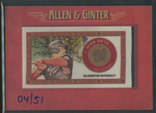 Juan Soto 2021 Topps Allen & Ginter Murad Reimagined Framed Mini Cloth 4/51