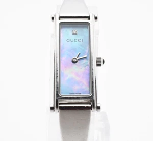 [EXCELLENT+5] Gucci 1500L SkyBlue Shell Dial Women Bangle Watch Qz Vintage JAPAN - Picture 1 of 12