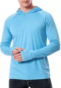 Men's UPF 50+ Sun Protection Hoodie Long Sleeve UV Quick Dry Lightweight Fish... - Picture 1 of 6