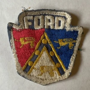 Vintage Ford Mechanic Uniform Patch Red White Blue Gold - Picture 1 of 2