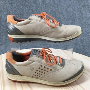 Ecco Shoes Womens 38 Biom Hybrid 2 Golf Sneakers Beige Gray Leather Lace Up - Picture 1 of 16